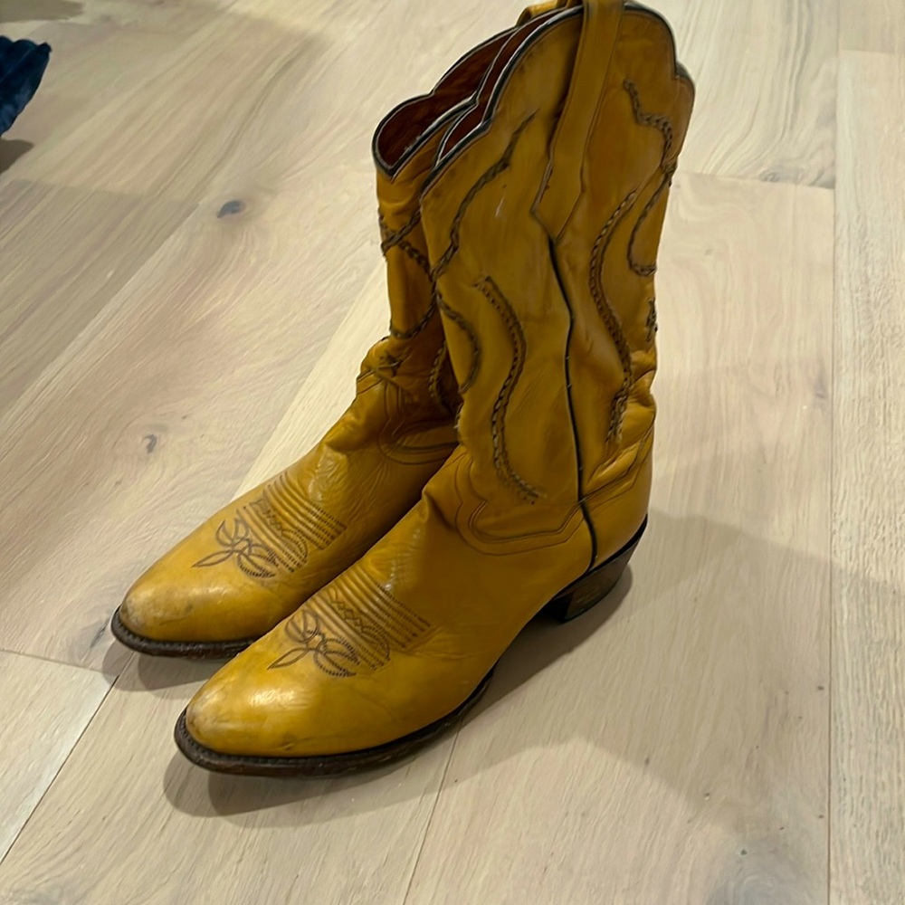 Dan Post Leather Boots “Mustard” Brown 10D